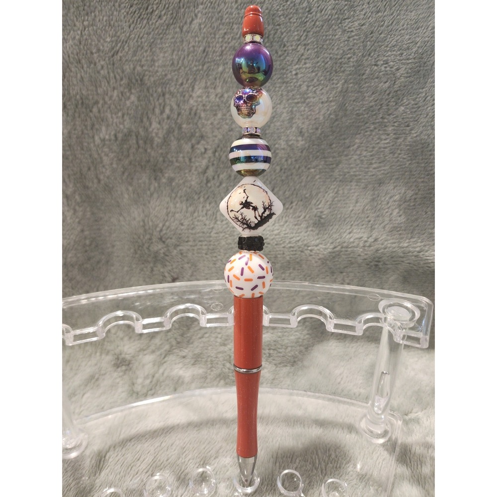 Halloween‎ Beaded Pen Decorative Skull Tree Pumpkin Colorful